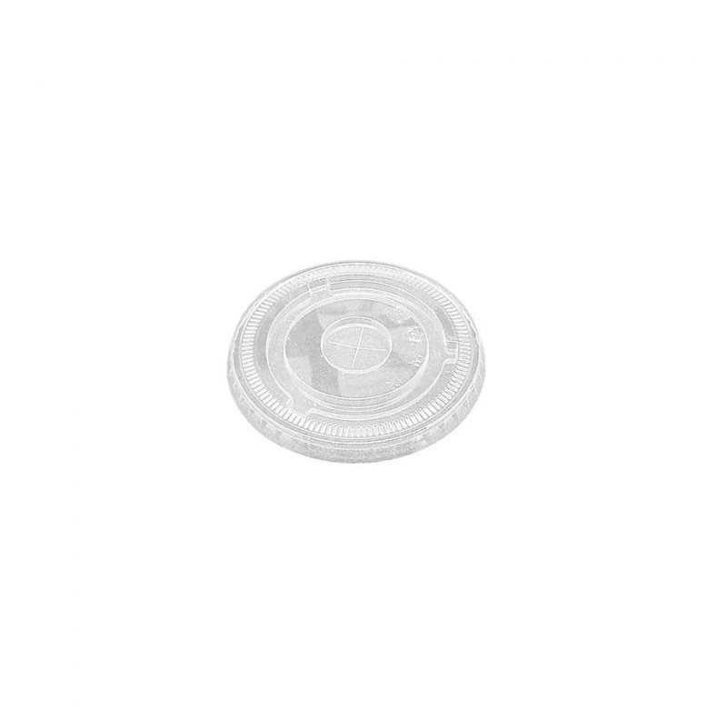 Tapa plana con cruz PET Ø74mm 100u.