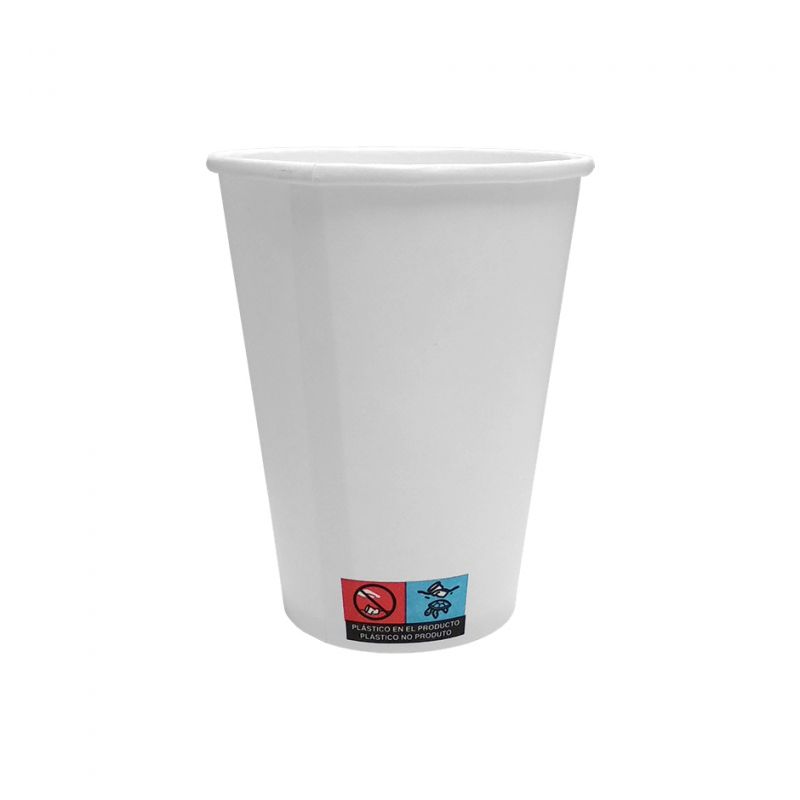 Vaso 7oz/200ml Carton Blanco 50u.