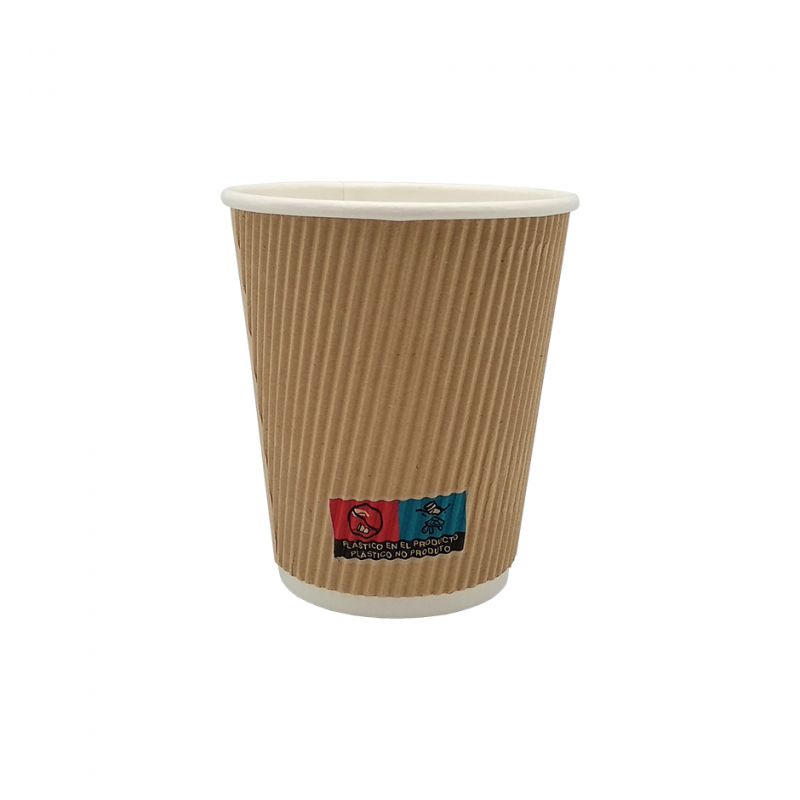 Vaso 8oz 240ml Corrugado 25u.