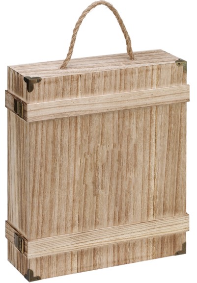 Caja Madera 3 bot. 300x102x350mm 1u.