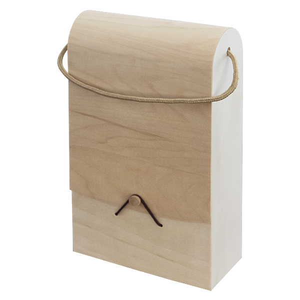Estuche Madera 2bot. Curvado 19,5x90x34mm 1u.