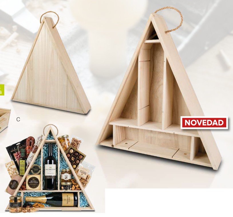 Caja madera Arbol 540x350x100mm 1u.