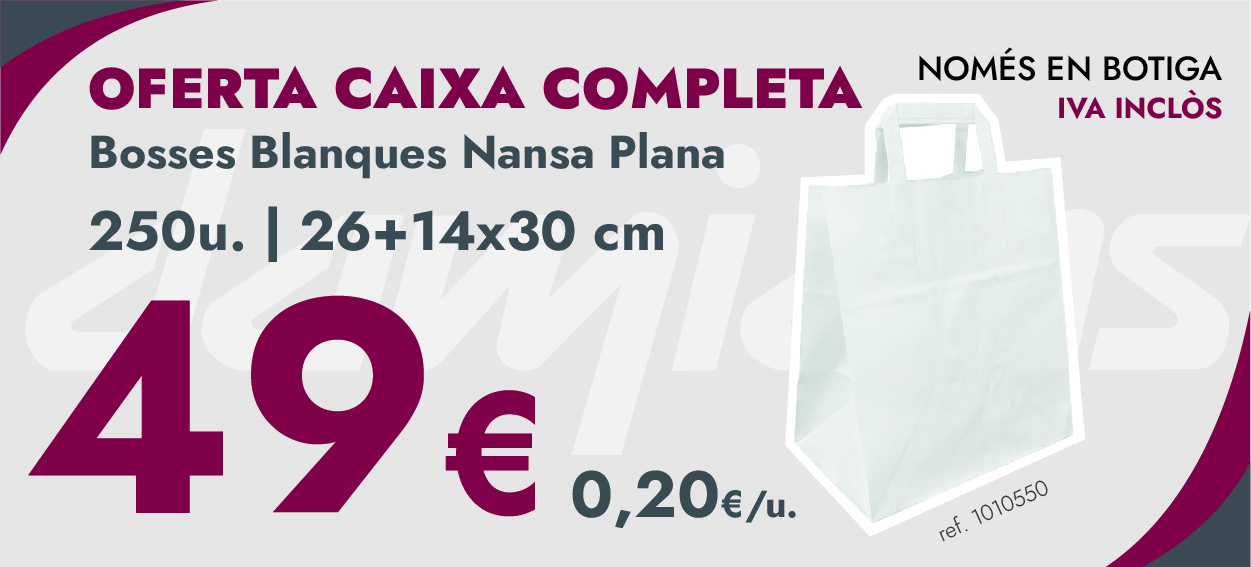 Oferta bossa de cotó
