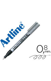 rotulador artline perm. metal plata 0.8mm
