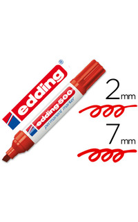 rotulador edding 500 perm. rojo