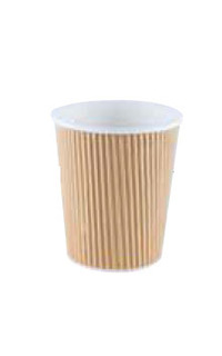 vaso 12oz/360ml kraft ondulado 25u.
