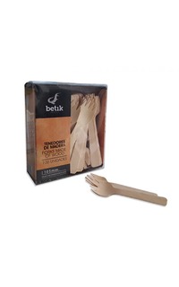 tenedor madera 10.5cm mini 100u.