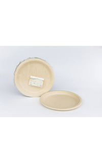 plato caña azucar ø22cm crema 50u.