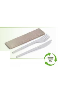 set maiz / servilleta, cuchillo y tenedor 50u.