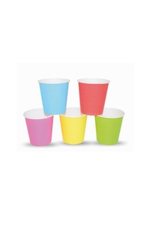 vaso papel colores 7oz/210ml 50u.
