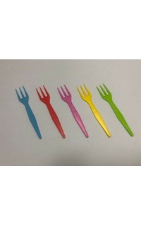 mini tenedor colores maiz 10x85mm 500u. mini tenedor colores maiz 10x85mm 500u.