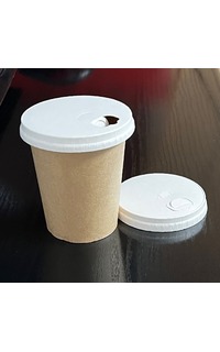 tapa carton blanca para vaso kraft 8oz 50u.