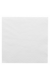 servilleta blanca 33x33 cenefa 100u.