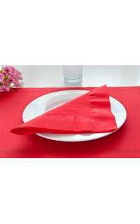 servilleta 40x40 cenefa rojo 100u.
