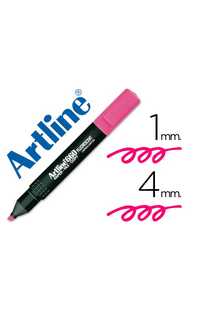 rotulador artline fluorescente ek-660 rosa -punta.