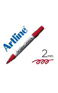 rotulador artline pizarra ek-500 rojo punta redon.
