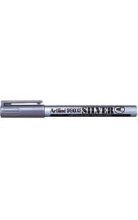 rotulador artline perm. 1.2mm metal plata.