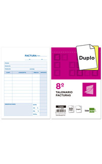 talonario liderpapel fra. octavo/copia t200