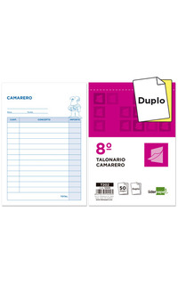 talonario camarero 8º -sin iva- 50h.