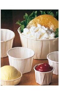 tarrina papel plisado 120ml 7x3,8cm blco 250u.