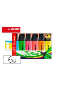 rotulador stabilo fluor surtido 6u.