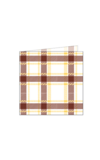 servilleta 40x40 cuadros marrón 50u.