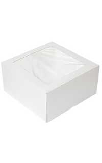 caja pastelería 24x24x12cm blanca ventana 50u. caja pastelería 24x24x12cm blanca ventana 50u.