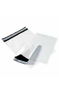 sobre mensajeria 25x35cm c/adh blanco/negro 100u.