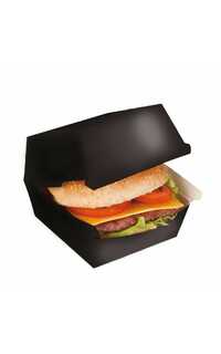 caja hamburguesa 17.5x18x7.5cm negra 50u.