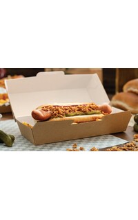 caja hot dog 23,2x9x6,3cm natural 50u.