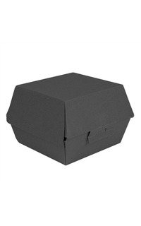 caja hamburguesa 13x12.5x9cm. negro 50u.