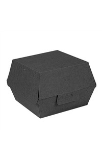 caja hamburguesa 14.4x13.6x9.2cm. negro 50u.