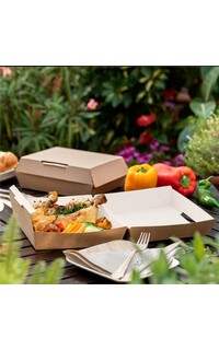 caja comida 24x23.5x9cm natural 50u.