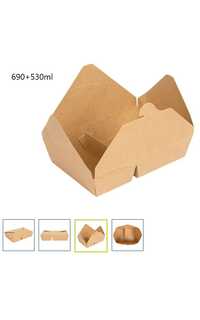 caja comida 2comp. 690+530ml 17.8x13.7x6.4cm 50u