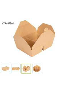 caja comida 2 comp. 475+475ml 16.8x13.5x5cm 50u.
