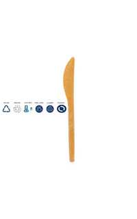 cuchillo fibra madera reutilizable 17cm 80u.