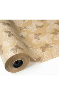 bobina papel regalo kraft mariposas 0.70x100m bobina papel regalo kraft mariposas 0.70x100m