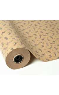 bobina papel kraft flores violetas 0.70x100m bobina papel kraft flores violetas 0.70x100m