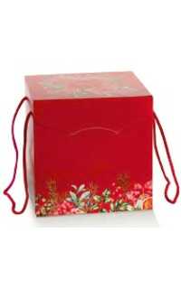 segreto c/cor. 24,5x24,5x18 botanical christmas 2u