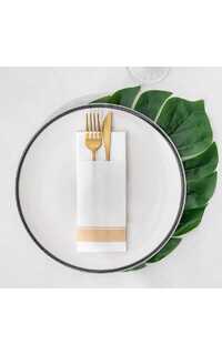 servilleta 40x32cm canguro airlaid raya ocre 40u.