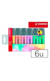 rotulador stabilo pastel fluor surtido 6u.
