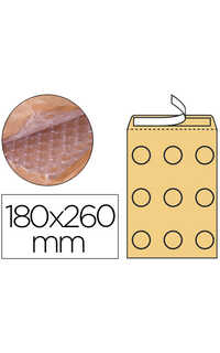 sobre burbujas crema 180x260mm 5u