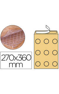 sobre burbujas crema 270x360mm 5u.