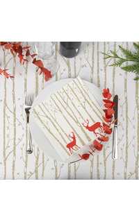 servilleta dp 33x33cm 2cap. renos 50u.