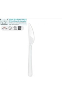 cuchillo transp.reutilizable ps 18cm 50u.