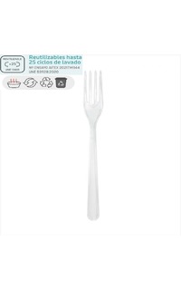 tenedor transp.reutilizable ps 18cm 50u.