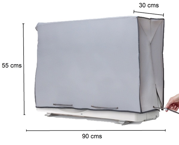 AIR CONDITIONING COVER UNIVERSAL DOUBLE LAYER + UV 90X55X30CMS 4