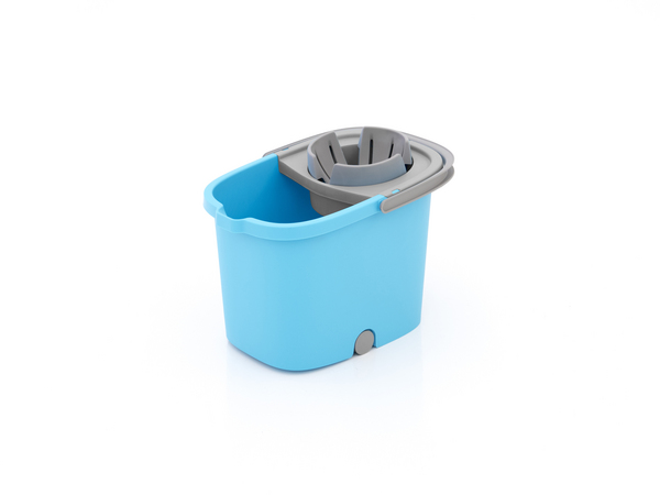 16 L RECTANGULAR  BUCKET WITH SMART WRINGER MINI WHEELS  (BLUE) 1