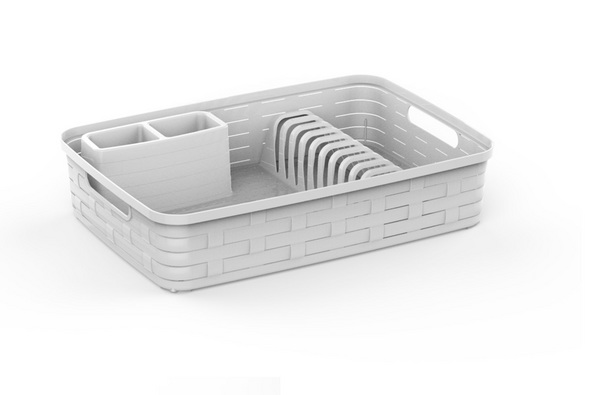 DETACHABLE DISH AND CUTERLIES DRAINER RACK WHITE COLOUR 1
