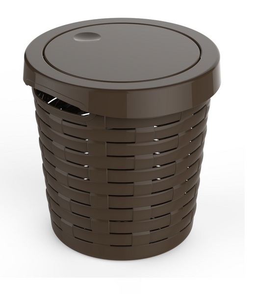 BASQUET WITH TILTING LID 20 L WENGUE COLOUR 1